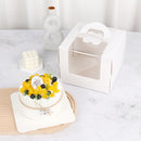 50pcs Portable Cake Boxes with Open Window for Birthday Party Cake Packaging