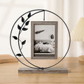NNETM Classic Round Metal Photo Frame – Gold Decorative Picture Frame