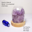 AURORA 2 Crystal Light | Essential Oil Diffusing | Natural Quartz 500g | Amethyst / Green Calcite