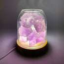 AURORA 2 Crystal Light | Essential Oil Diffusing | Natural Quartz 500g | Amethyst / Green Calcite