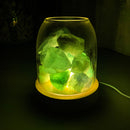 AURORA 2 Crystal Light | Essential Oil Diffusing | Natural Quartz 500g | Amethyst / Green Calcite
