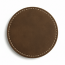 Premium Leather 6-Piece Engraved Leather Coaster Set