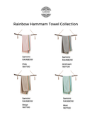 RAINBOW Beach Towel, Turkish Hammam Towel, Spa & Sauna Towel - Pink-3