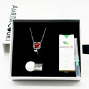 Sterling Silver Rose Garden Aroma Necklace - Crimson | Energy & Healing | Diffuse on the go