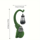 Estatua elefante solar LED | Resina para jardín | Luz cálida