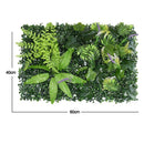 Planta Artificial de 60x40cm, paisaje de pared verde, decoración de jungla para jardín y hogar, plantas falsas, paneles de pared de plástico para césped, decoración de valla de jardín