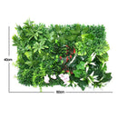 Planta Artificial de 60x40cm, paisaje de pared verde, decoración de jungla para jardín y hogar, plantas falsas, paneles de pared de plástico para césped, decoración de valla de jardín