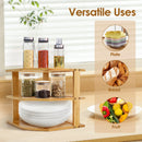 Estante bambú 3 niveles | Organizador de platos para cocina o gabinete