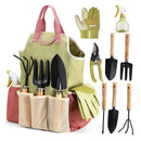 Set jardinería 9 piezas | Pala, empujador, guantes y tijeras regalo