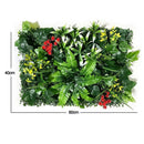 Planta Artificial de 60x40cm, paisaje de pared verde, decoración de jungla para jardín y hogar, plantas falsas, paneles de pared de plástico para césped, decoración de valla de jardín