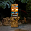 Tótem maya solar | Luz de jardín estilo Tiki Hawái
