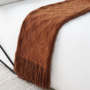 Camino de cama tejido 130x240 | Manta acogedora para sofá y silla
