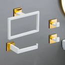 Juego de Accesorios de Baño Oro Blanco Acero Inoxidable 304