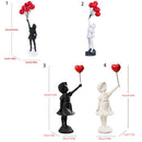 Banksy lanzador de flores | Figura de resina para interior
