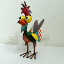 Estatua metal gallo HQ | Adorno miniatura para jardín, granja o patio