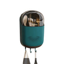 Caja para palillos de pared con tapa abatible, organizador de cubiertos premium con soporte para cucharas, sin necesidad de perforar, fácil limpieza, 1 ud.