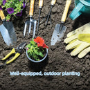 Set jardinería 9 piezas | Pala, empujador, guantes y tijeras regalo