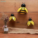 4 abejas de hierro forjado | Adornos colgantes para jardín