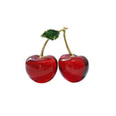 Estatuilla de Cereza de Cristal Decorativa para Hogar y Oficina