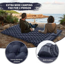 Colchoneta Inflable Doble para Camping con Almohada y Bomba