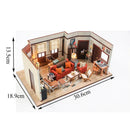 Kit miniatura departamento Mónica | Sujetalibros con luces para estantería