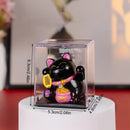 Gato de la suerte solar que saluda | Adorno maneki-neko para oficina