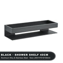 Estante esquinero aluminio 2/3 niveles | Organizador adhesivo para baño