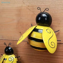 4 abejas de hierro forjado | Adornos colgantes para jardín