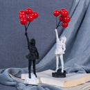 Banksy lanzador de flores | Figura de resina para interior