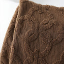 Camino de cama tejido 130x240 | Manta acogedora para sofá y silla