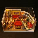 Kit miniatura departamento Mónica | Sujetalibros con luces para estantería