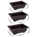 Maceta rectangular imitación arcilla púrpura | Bonsái + suculentas