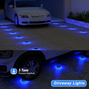 6 luces solares para piso | Azules IP68 anti-5 toneladas