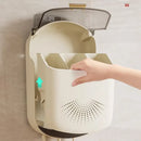 Caja para palillos de pared con tapa abatible, organizador de cubiertos premium con soporte para cucharas, sin necesidad de perforar, fácil limpieza, 1 ud.