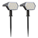Luces solares 92 LED 2 en 1 | IP67 impermeable para jardín