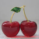 Estatuilla de Cereza de Cristal Decorativa para Hogar y Oficina