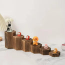 Estante Hexagonal de Madera x6 para Exhibir Joyas y Decoración