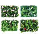 Planta Artificial de 60x40cm, paisaje de pared verde, decoración de jungla para jardín y hogar, plantas falsas, paneles de pared de plástico para césped, decoración de valla de jardín