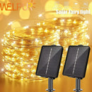 Lámpara solar LED 200/300 LED | Cadena con temporizador para exteriores