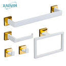 Juego de Accesorios de Baño Oro Blanco Acero Inoxidable 304
