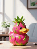 Estatua pato pitaya rosa-verde | Decoración fantástica para hogar o jardín