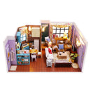 Kit miniatura departamento Mónica | Sujetalibros con luces para estantería