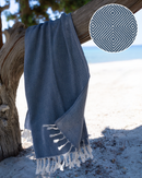 CRYSTAL Beach Towel, Turkish Hammam Towel, Spa & Sauna Towel - Blue-0