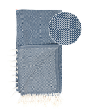 CRYSTAL Beach Towel, Turkish Hammam Towel, Spa & Sauna Towel - Blue-2