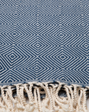 CRYSTAL Beach Towel, Turkish Hammam Towel, Spa & Sauna Towel - Blue-3