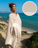 DIAMANT Hammam Towel, Beach Towel, Pestemal - Beige-0
