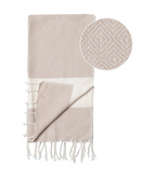 DIAMANT Hammam Towel, Beach Towel, Pestemal - Beige-2