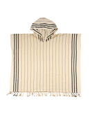 Women Hooded Beach Pool Spa Sauna Poncho, Changing Towel - Stripe Yellow, with Recycled Gift Box-2