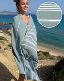 AMARA Hammam Beach Towel, Peshtemal, Made of Cotton - Khaki Green-0