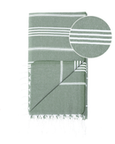 AMARA Hammam Beach Towel, Peshtemal, Made of Cotton - Khaki Green-2